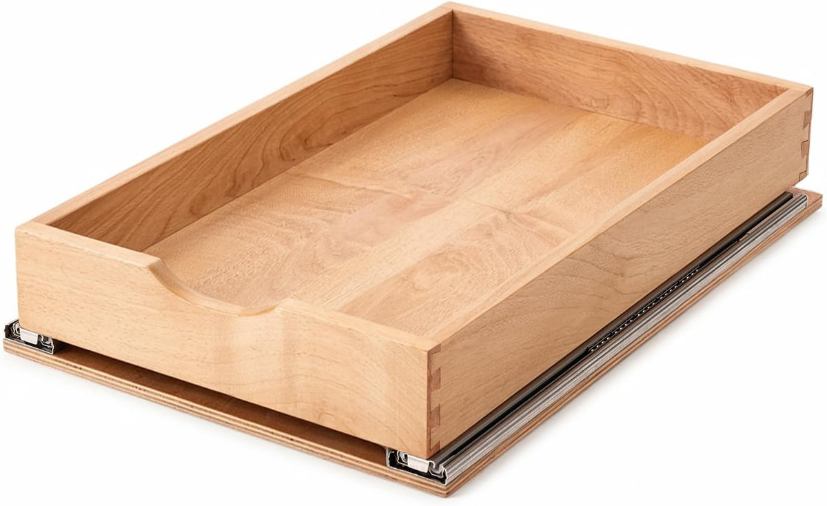 Pull Out Cabinet Drawers - 6x2 Size Options (12-23'W,18-21'D), Pre-Assembled with Soft Close Slides, Solid Beechwood, Easy Installation (14'W x 21'D)