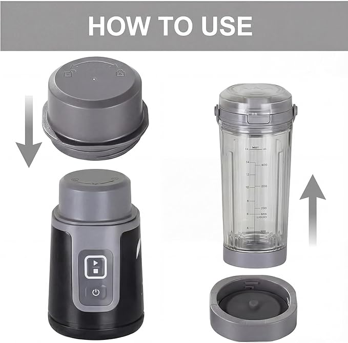 Blade Cover and Vessel Cap for Ninja Blast Portable Blender BC100 & BC151 Series, Food-Grade Leakproof Lid Replacement with Silicone Seal, Portable Travel Blender Accessories, Black