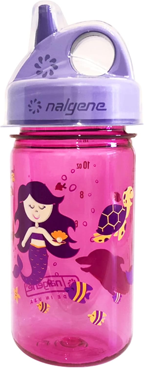 Kids Grip-N-Gulp Water Bottles, Leak Proof Sippy Cup, Durable, BPA and BPS Free, Dishwasher Safe