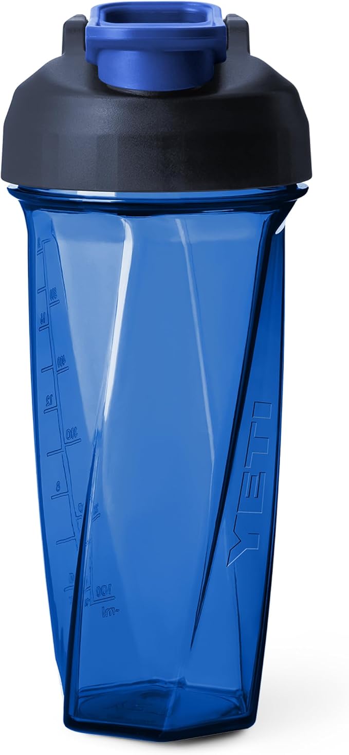 YETI Yonder Helimix Vortex Blender Shaker Bottle Holds up to 27oz | No Blending Ball or Whisk | USA Made | Portable Pre Workout Whey Protein Drink Shaker Cup | Dishwasher Safe, Royal Blue