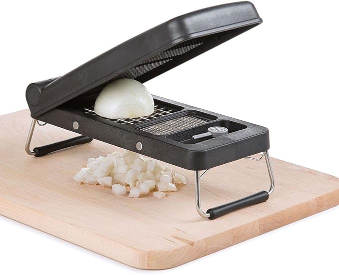 PL8 Professional Chopper, Black - Multi-Functional Vegetable Chopper, Dicer, and Mincer with Sturdy Stainless Steel Frame, Perfect for Onions, Tomatoes, and More