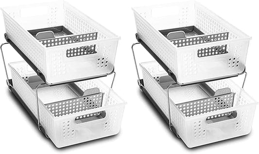 Madesmart 2 Tier Bath Organizer, Pack of 2
