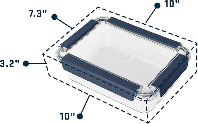 YETI Plastic Food Storage Container, BPA Free, Locking & Airtight Lid, Microwave, Freezer, and Dishwasher Safe, Leak-Proof, Cooler and Thin Ice Compatible