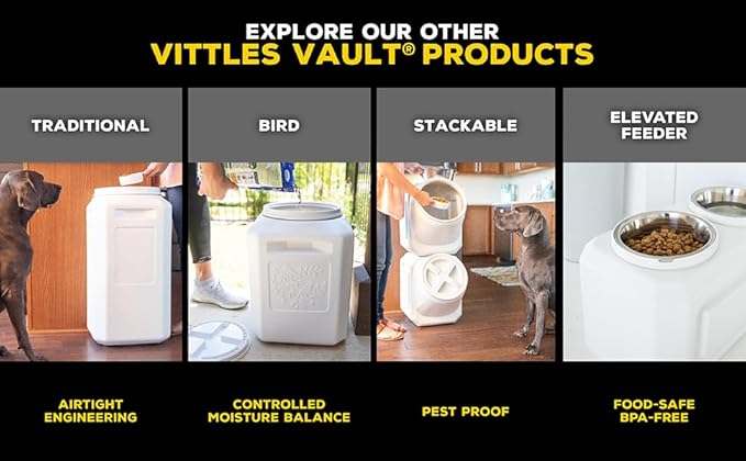 Vittles Vault Pawprint Pet Food Storage Container For Dog Food