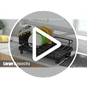 Expandable Dish Drying Rack for Kitchen Counter, Black