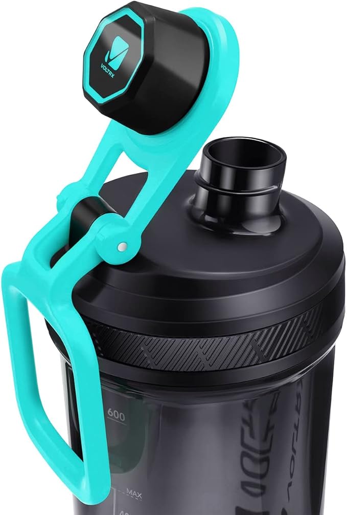 VOLTRX Shaker Bottle, Gallium USB C Rechargeable Electric Protein Shake Mixer, Shaker Cups for Protein Shakes and Meal Replacement Shakes, BPA Free, Made with Tritan, Mint, 27oz