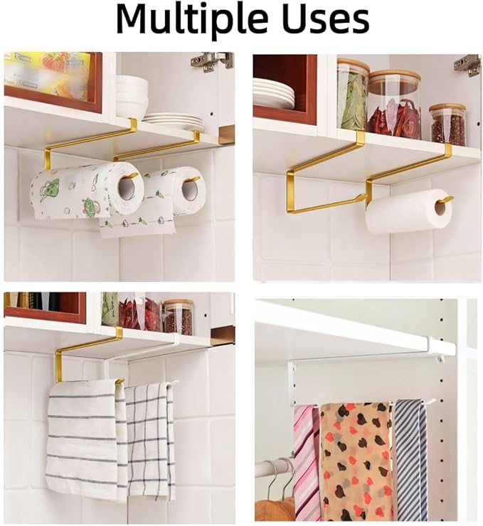 2 PCS Tumbler Lid Organizers, Ample Lid Capacity Up to 30 Lids, No Adhesive No Drill Yeti Lid Organizer Holder Inside Cabinet, Space-Saving Stanley Tumbler Cup Lid Holder Organizer for Kitchen (Gold)