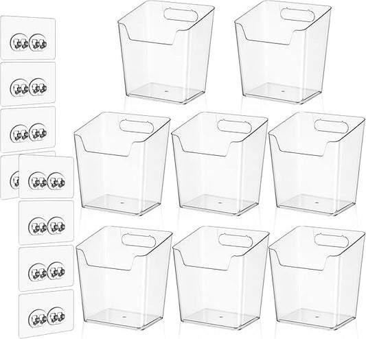 8-Pack Cabinet Door Organizer Adhesive, Hanging Storage Bins
