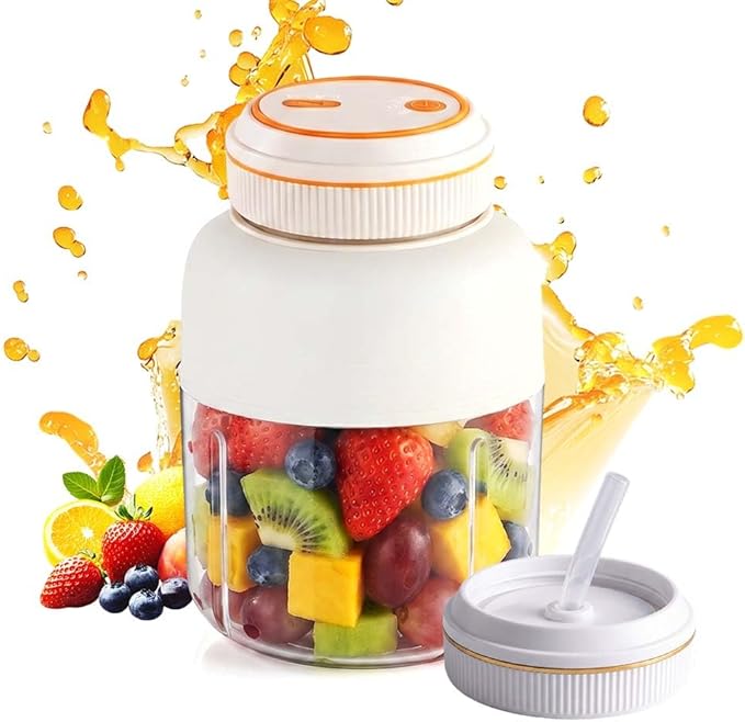 Portable Juicer Blender Cup, 2026 New 44oz Portable Wireless Juicer Cup for Shakes and Smoothies, Household Appliances Juicers Personal Blender for Fruits & Vegetables (White 27oz)