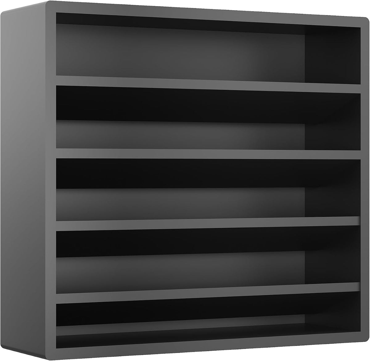 4 Tier Spice Rack Organizer for Cabinet, Freestanding Bamboo Seasoning Rack for Countertop, Cupboard, Pantry, Kitchen, 13.18 x 4.13 x 12.2 inches(Spice Jars Not Included), Black