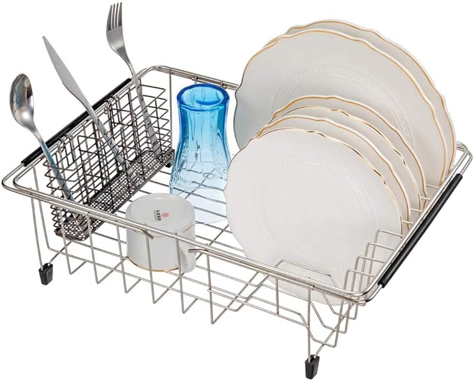 Stainless Steel Utensil Drying Rack Silverware Holder for Dish Rack