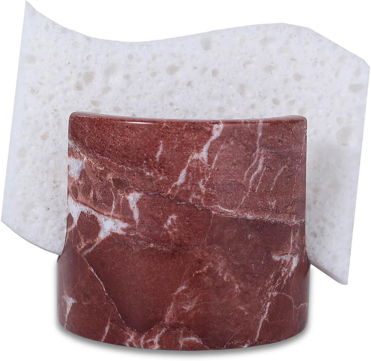 Marble Sponge Holder for Kitchen Sink Organizer Rosso Red Drying Rack