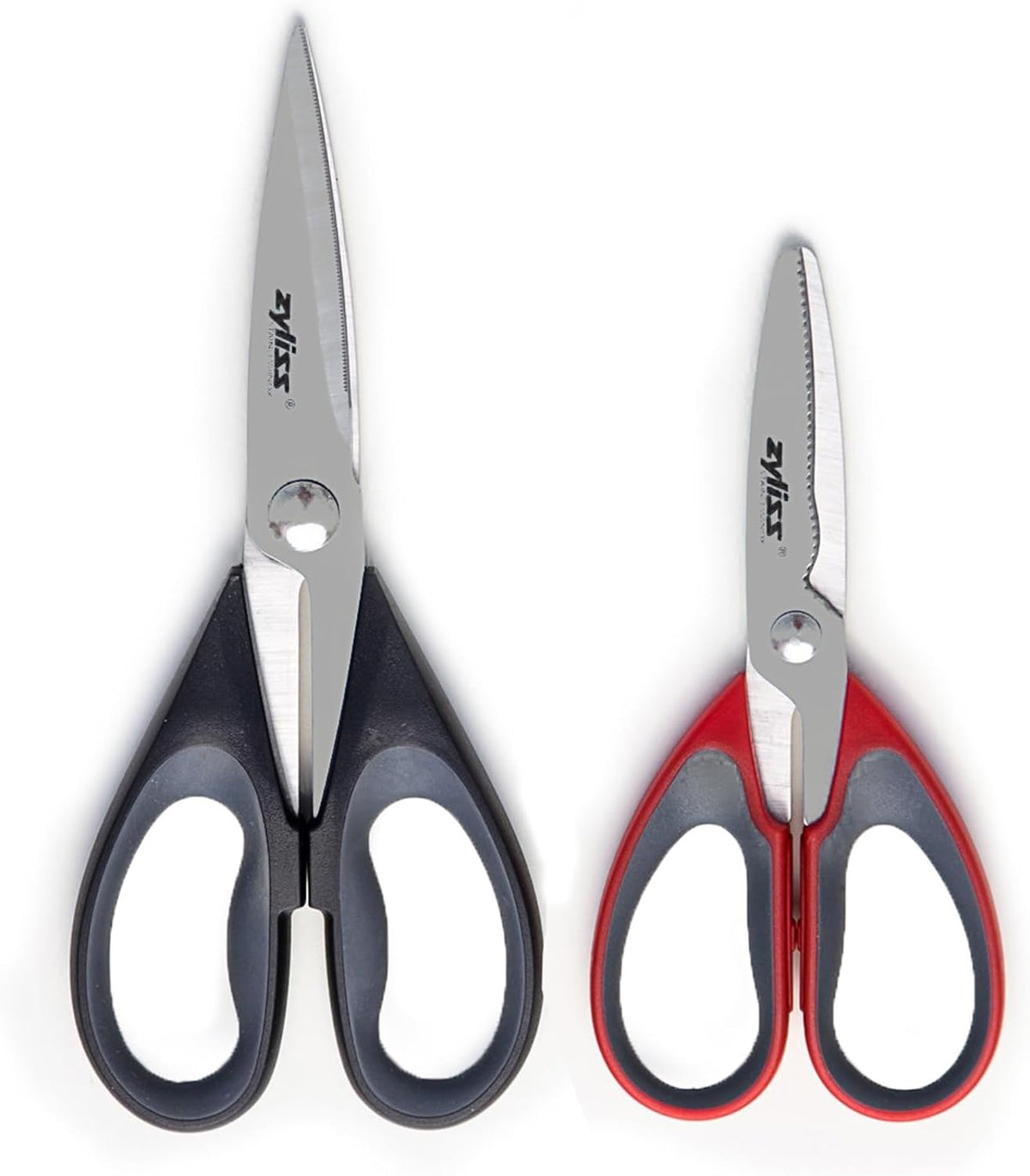 Scissor Shear Set - Kitchen Tool for Herbs, Chicken & Packages - Heavy-Duty Blades with Ergonomic, Non-Slip Handles - Dishwasher Safe - Multi-Purpose Scissors & Shears Set