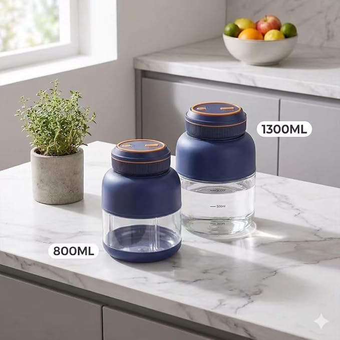Portable Appliances Juicer, 2026 New 44oz Personal Size Blender for Shakes and Smoothies, Dual Lid Compact Travel Drinking Cup with Leakproof Handle for Office Outdoor (White, 800, Milliliters)