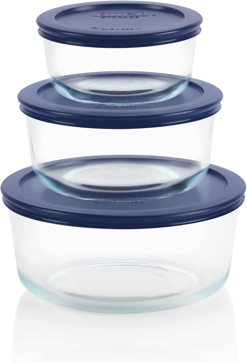 Simply Store (3-Pack) Glass Food Storage Containers Set (2, 4, 7 Cup)