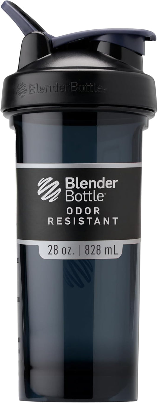 BlenderBottle Shaker Bottle Pro Series Perfect for Protein Shakes and Pre Workout, 28-Ounce, Black
