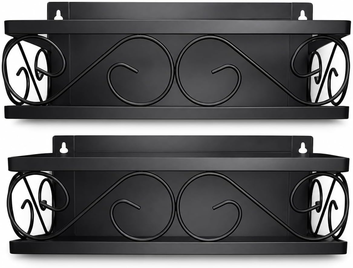 Magnetic spice Rack, Stronger Magnet to use on refrigereator with Wall Mount Option, Perfect Space Saver for Kitchen- for Holding Spices, Jars, Bottle, cans (Pack of 2)