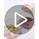 Premium Airtight Food Storage Containers 4-piece/Set, BPA Free, 100% Leak Proof, Keep food fresh up to 5 times longer than non-vacuum storage