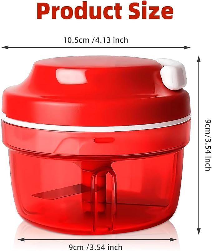 Pull String Chopper, Onion Cutter, Vegetable Cutter Manual with Pulley, Multifunctional Manual Chopper for Vegetables, Meat, Kitchen Aid for Fast Cutting and Chopping