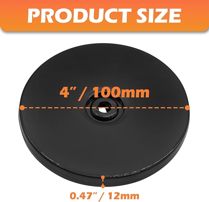 Piutouyar Plastic Turntable Bearings Hardware, 4 Inch / 100mm Plastic Acrylic Black Turntable Organizer for Kitchen Spice Rack Table Cake (4 Pack)