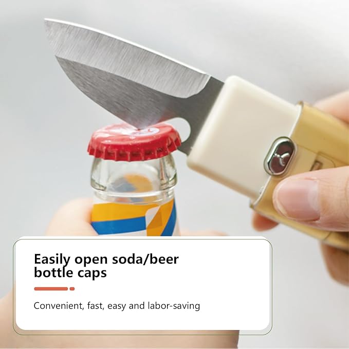 Portable Peeler, 4-in-1 Function Paring Knife, Beer & Wine Opener, Folding Storage Knife for Travel, Picnic & Vegetables (Two Colors Random Delivery)