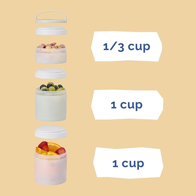 (Rapunzel) DiSNEY PRINCESS Whiskware Stackable Snack Pack - 3 Jar + Handle - White/Pink/Purple