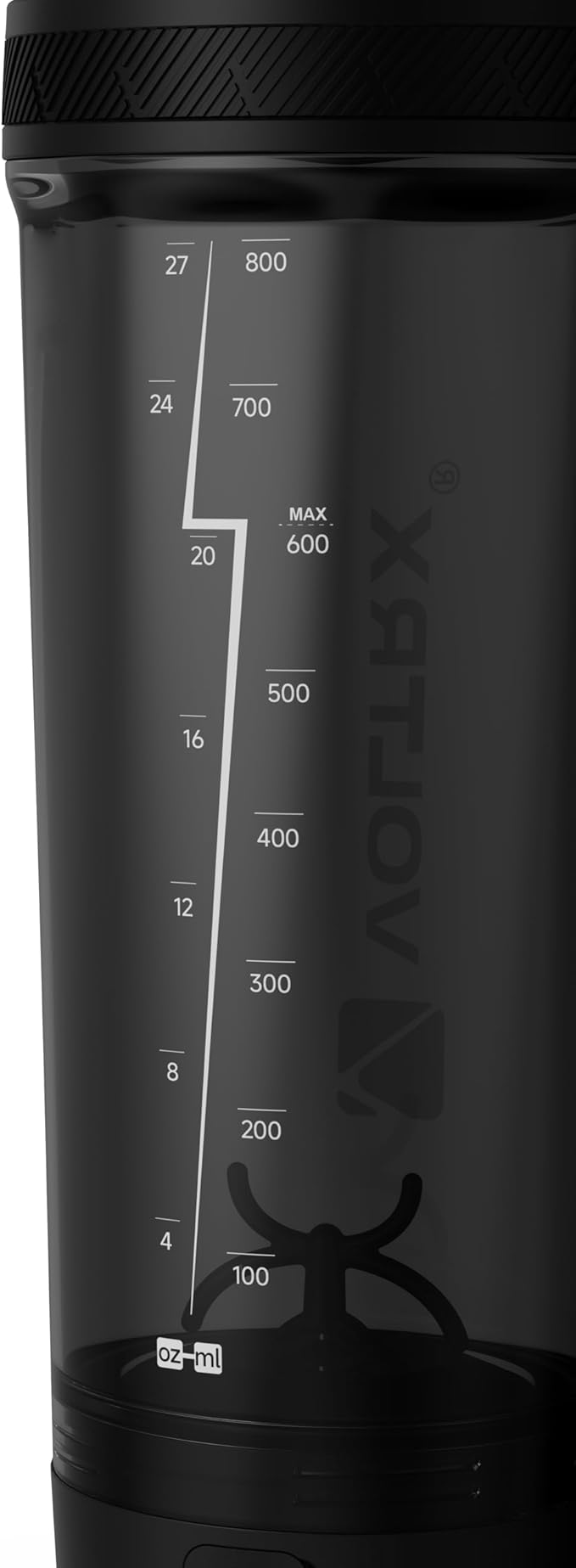 VOLTRX Shaker Bottle, Gallium USB C Rechargeable Electric Protein Shake Mixer, Shaker Cups for Protein Shakes and Meal Replacement Shakes, BPA Free, Made with Tritan, Orange, 27oz