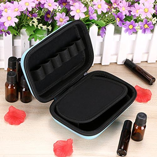 Hipiwe Hard Shell Essential Oil Carrying Case Holds 12 Bottles, Blue - Image 5