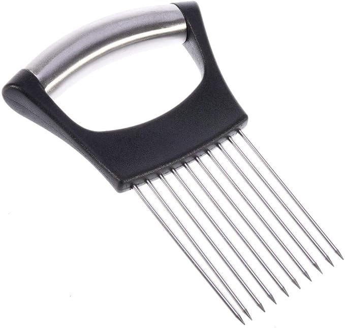 Onion Cutter, 1 PC Onion Holder Fork Cutter Chopper Slicer Peeler Stainless Steel Vegetable Slicer Tomato Cutter Meat Needle Chicken Kitchen Tool