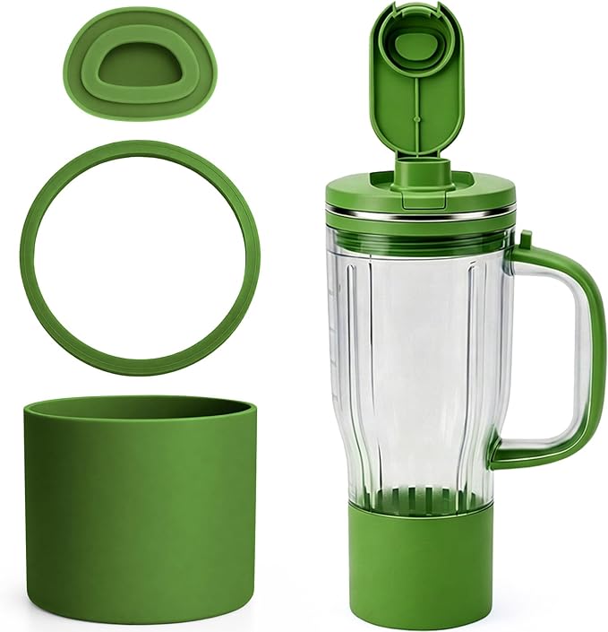 Personal Blender Accessories for Ninja Blendboss DB351GN, Leak-Proof Kit with Silicone Tumbler Boot, Spill Stopper & Sealing Ring, Cup Not Included (Watermelon BubbleGum)