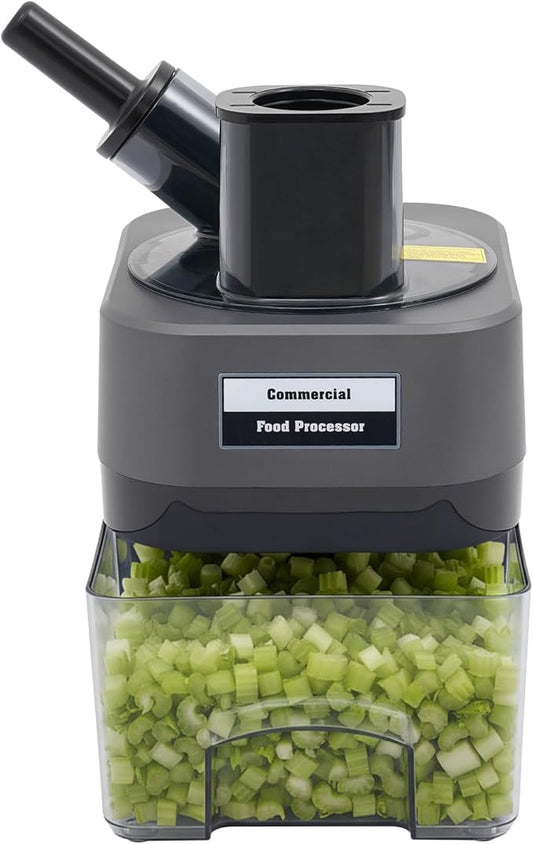 3 in 1 Commercial Vegetable Chopper, 100W Multifunctional Automatic Dicer Slicer Shredder Strip Cutter, Food Chopper Electric with Overheating Protection for Veggies & Fruits