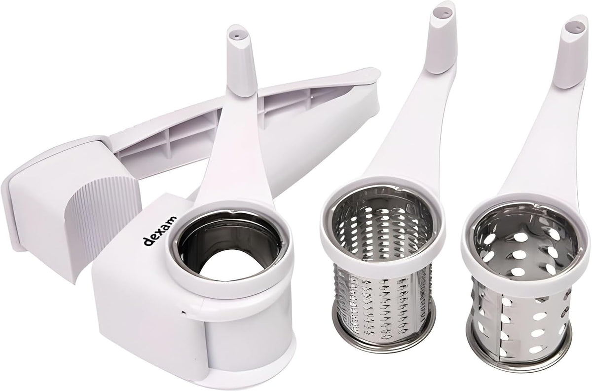 Rotary Cheese Grater Set, White