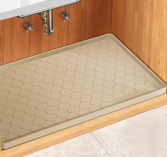 Winisok Silicone Under Sink Mat 40" x 22", kitchen Essentials and Gadgets, Shelf liner and Cabinet Protector, Home Organizers and Storage, Waterproof Bathroom Tray