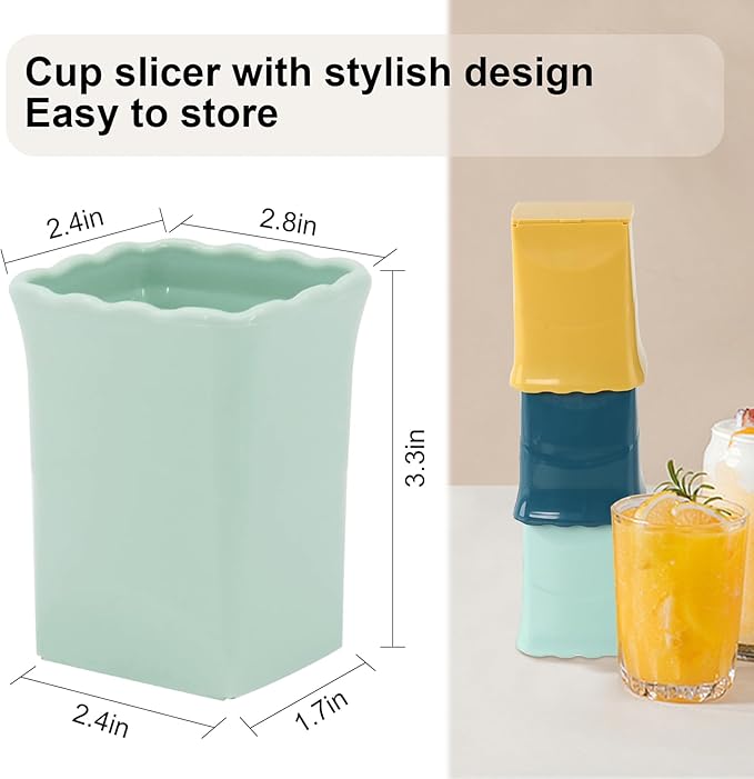 Strawberry Slicer Cup：Fruit Slicer Cup for Strawberry Egg Banana Mushroom Cucumber Kiwi and Veggie Salad Speed Cutter the Kitchen Portable Slicing Tool(1pcs)