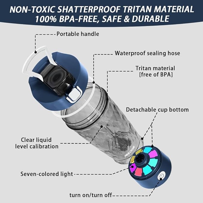 PROCHAIN Electric Protein Shaker Bottle, Protein Shakes Mixer, Portable Pre Workout Self Mixing Cup, Made with BPA-Free Tritan, 22oz