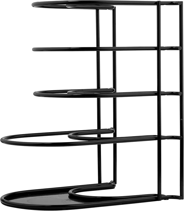 Cuisinel Heavy Duty Pots and Pans Organizer Rack - 12.2"-Inch Tall - 5 Tier Rack - Holds 60 LB - Cast Iron Skillets, Griddles, Shallow Cookware - Space Saving Kitchen Storage - No Assembly Required