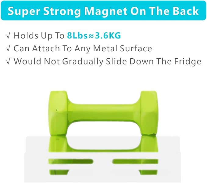 Magnetic Spice Rack for Refrigerator, Metal Spice Rack Organizer, Magnetic Shelf for Fridge 4Pack White