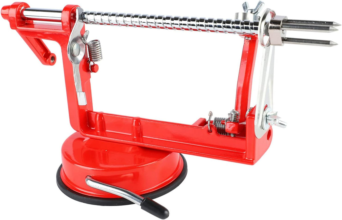 Apple Peeler, Slicer Corer Potato Peelers 3 In 1, Hand Cranking Potato Peeler for Kitchen Restaurant Big Red Sucker Pull Rod