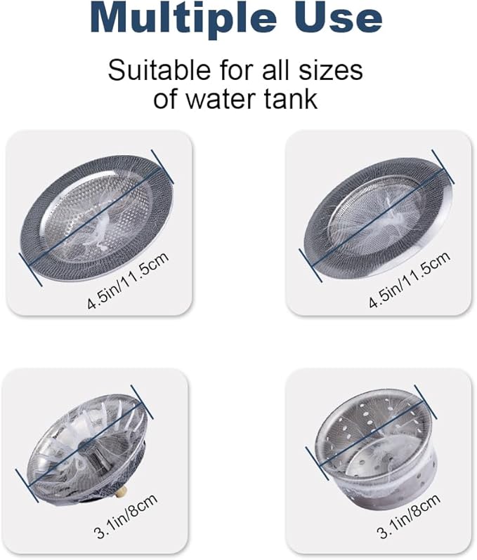 WYIRONG 250 Pack Disposable Drain Covers, Disposable Mesh Sink Strainer Pouches for Sourdough, One Use Sourdough Drain Catcher Mesh Cover Nets for Kitchen Sink, Strainer Pouches Kitchen and Bathroom