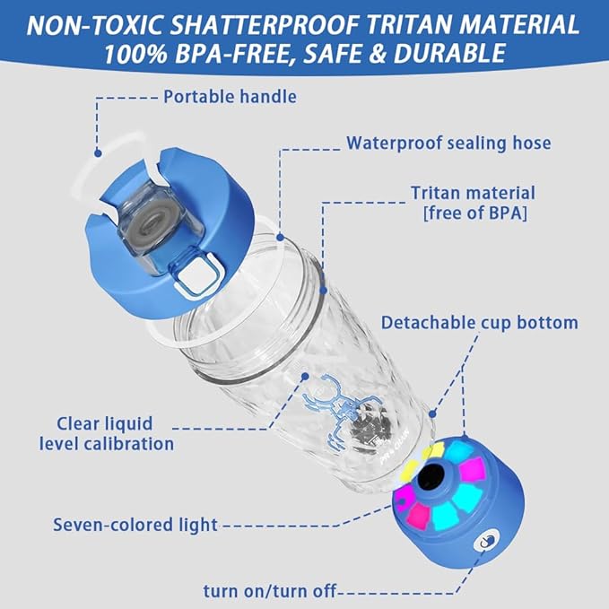 PROCHAIN Electric Protein Shaker Bottle, Protein Shakes Mixer, Portable Pre Workout Self Mixing Cup, Made with BPA-Free Tritan, 22oz