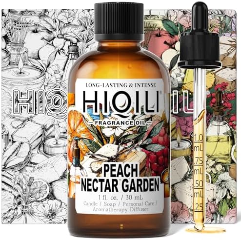 HIQILI Peach Nectar Garden Fragrance Oil for Diffuser, Candle & Soap Making by HIQILI