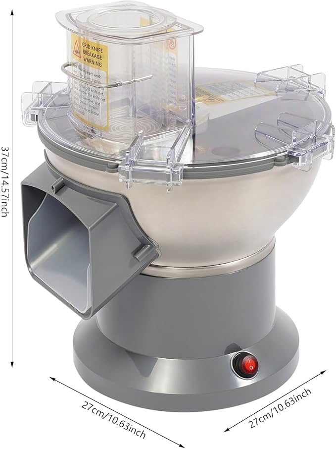 4-In-1 Electric Vegetable Chopper 200W Multifunctional Vegetable Fruit Processor with Dicing, Slicing, Shredding, and Striping Function, Vegetable Slicer, Automatic Cutter for Commercial and Home Use