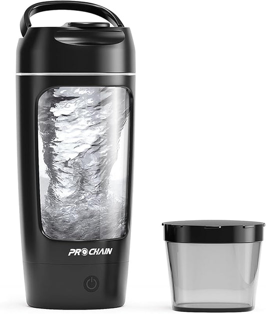 PROCHAIN Electric Protein Shaker Bottle, Shaker Cups for Protein Shakes, Portable Mixer Cup for Sports Nutrition, BPA-Free Tritan, 22oz