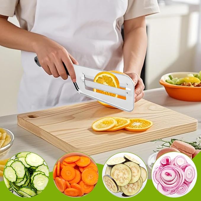 Cabbage Shredder Lettuce Chopper Lettuce Shredder Stainless Steel Cabbage Slicer for Kitchen Fruit Vegetable Slicer(Red)