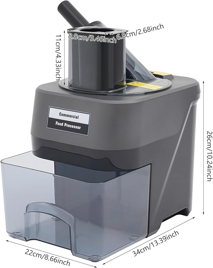 3 in 1 Commercial Vegetable Chopper, 100W Multifunctional Automatic Dicer Slicer Shredder Strip Cutter, Food Chopper Electric with Overheating Protection for Veggies & Fruits