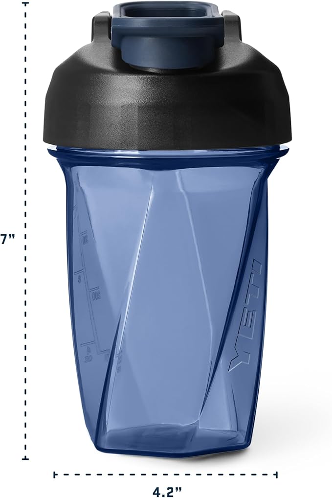 YETI Yonder Helimix Vortex Blender Shaker Bottle Holds up to 20oz | No Blending Ball or Whisk | USA Made | Portable Pre Workout Whey Protein Drink Shaker Cup | Dishwasher Safe, Charcoal