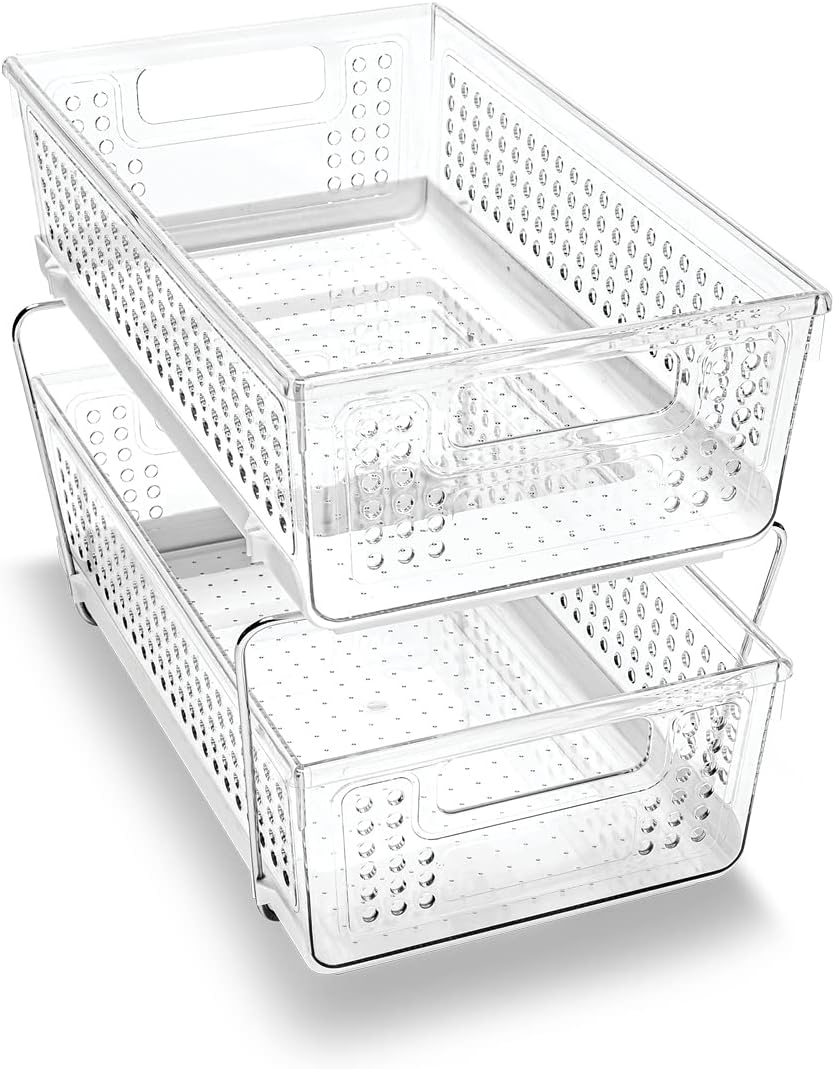 Premium Two Tier Organizer, Clear