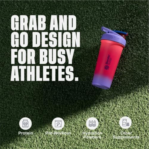 BlenderBottle Sport Sleek Stainless Steel Shaker Bottle 25 oz Neon Sunset - Image 5