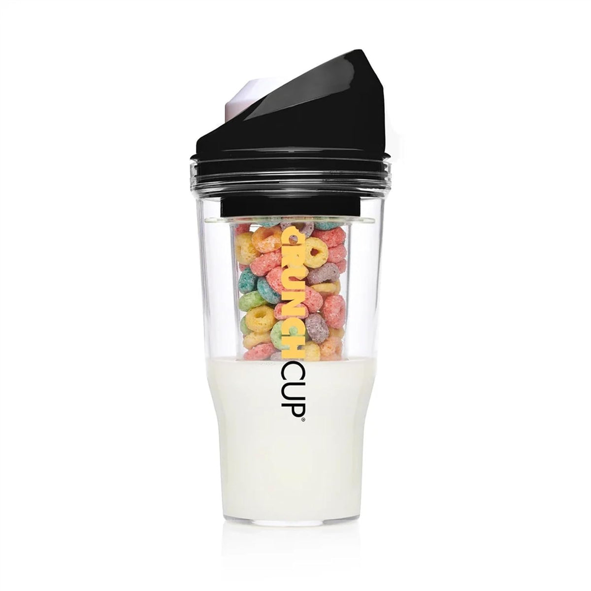 XL Portable Cereal Cup for Breakfast On the Go - Black