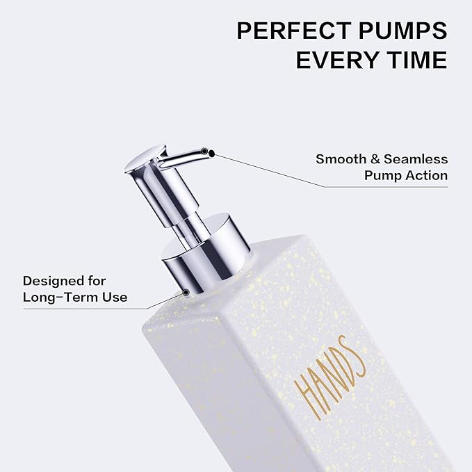 Cisily Kitchen Soap Dispenser Set with Sink Caddy, Glass Bottle, Hand and Dish Soap Dispenser Set with Sponge Holder (White Bottles + Silver Sponge Holder)